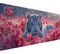 Peinture Numero Adulte Fleur Peinture Numero Tigre Paint by Numbers avec Pinceaux Peintures Acryliques Toile Coloree Kits Loisirs Créatifs Adultes, Decoration Chambre, Cadeau Femme 80x160cm b5-508