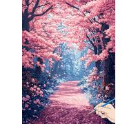 Peinture Numero Adulte Fleur Peinture par Numero Adulte Enfant Arbre Kits DIY Paint by Numbers for Adults Kit Bricolage Cheerful Painting Tableau Decoration Murale Cadeau Femme Sans Cadre 50x70cm K-79