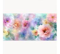 Peinture Numero Adulte Fleur, Peinture par Numero Adulte Rose DIY Paint by Numbers avec Acryliques Créatifs Loisirs Peindre kits par Décoration de Maison Cadeaux 70x140cm, Sans Cadre 1T-1265