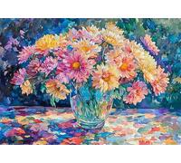 Peinture Numero Adulte Fleur Peinture par Numéro pour Adulte Enfant, Bouquet Paint by Numbers DIY Kit Activité Manuelle Enfant avec Peintures Acryliques et Pinceaux, pour la Décoration 20x30 cm X-4812