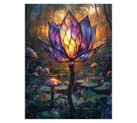 Peinture Numero Adulte Fleur, Toile Peinture Numero Enfant Débutants Champignon, Canevas Kit Complet Adulte 135x100cm Avec Pinceaux et Acrylique, DIY Paint by Numbers pour Decoration Murale LSJ-3878