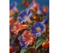 Peinture Numero Adulte Fleur, Usine Peinture Numero Enfant, DIY Loisirs Créatifs Adultes, Paint by Numbers Kits avec Pinceaux et Pigment Acryliques, Decoration Automne, Cadeau Femme, 40x50cm, Q-7640