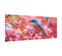 Peinture Numero Adulte Fleurs Paint by Numbers Oiseau Bricolage Peinture par Numero Adulte Loisirs Créatifs avec Pinceaux et Acryliques pour Décoration Murale,Cadeau Femme,30x60cm avec Chevalet,d25k