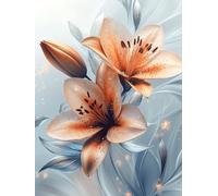 Peinture Numero Adulte Fleurs Peinture Numero Usine Paint by Numbers for Adults avec 3 Pinceaux et Acryliques DIY Activité Manuelle Adulte pour Decoration Maison, Cadeau Femme 16x24 Pouces -zjn25077Z