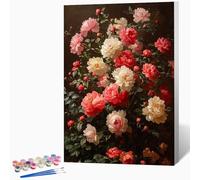 Peinture Numero Adulte Fleurs Peinture Par Numero Adulte Paysage,DIY Enfant Activité Manuelle Kit Creatif 70x95cm, Kit Coloriage Avec PigmentéE Et Pinceaux, Decoration Murale (Sans Cadre) -LKF0771V8