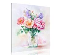 Peinture Numero Adulte Fleurs Peinture par Numero Adultes avec Cadre 70x100cm,Rose Paint by Numbers Kits DIY Oil Paintings avec Peinture Acrylique et 3 Pinceaux, Loisir Creatif Cadeau Femme,kk-1042
