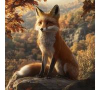 Peinture Numero Adulte Forêt, DIY Peinture Numero pour Débutants 30x30cm avec Cadre, Loisirs Créatifs Adultes Paint by Numbers avec Acrylique et Pinceaux, Cadeau Femme Decoration Murale, Fox 4 0k-527