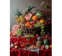 Peinture Numero Adulte Fruit, Raisin Peinture Numero Enfant, DIY Activite Manuelle Adulte Débutants, Paint by Numbers Kits avec Pinceaux et Pigment Acryliques, Decoration Maison, 100x135cm Q-5066