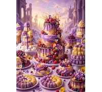 Peinture Numero Adulte Gâteau Macarons Peinture Numero, Activité Manuelle Adulte, DIY Paint by Numbers for Adults Kit Loisirs Créatifs Débutants, Cadeau Femme Chambre Decoration Murale 40x50cm YT6-558