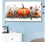 Peinture Numero Adulte Halloween, Peinture par Numero Adulte Grande taille XXL 100x200cm Complet Kit Bricolage Loisirs Créatifs Adultes Débutant avec Pinceaux, Décoration Halloween Citrouille Q6-991