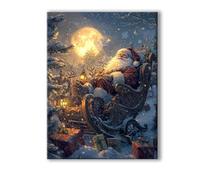 Peinture Numero Adulte Hiver, Peinture Numero Adulte avec Cadre 80x100cm, 5D DIY Aîné Paint by Numbers avec 3 Pinceaux et Acryliques, Loisirs Créatifs Adultes Decoration Murale, Cadeau Femme 0R-28