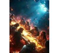 Peinture Numero Adulte Homme, Peinture par Numero Adulte Flamme, Bricolage Loisirs Créatifs Adultes, Paint by Numbers Kit avec Pinceaux et Acryliques, Decoration Maison, Cadeau Femme 30x40cm 1-4845