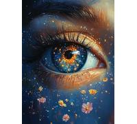 Peinture Numero Adulte œIl Peinture Numero Fleurs Paint by Numbers for Adults avec 3 Pinceaux et Acryliques DIY Activité Manuelle Adulte pour Decoration Maison, Cadeau Femme 60x80cm -zjn2507ZKY62JU