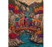 Peinture Numero Adulte Japon, Fleur Peinture Numero Enfant, DIY Loisirs Créatifs Adultes Kits, Paint by Numbers Kit avec Pinceaux et Pigment Acryliques, Decoration Murale, Cadeau, 100x135cm 2-7828
