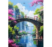 Peinture Numero Adulte Japon, Geisha Peinture Numero Enfant, DIY Loisirs Créatifs Adultes, Paint by Numbers Kits avec Pinceaux et Pigment Acryliques, Decoration Automne, Cadeau Femme, 100x135cm 3-1163