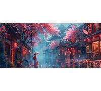 Peinture Numero Adulte Japon Grand Format 60 X 30 cm, DIY Rue Peinture Numero Enfant avec Pinceaux, Pigment Acrylique, Peinture par Numero Adulte Kit Pour Décoration Murale Cadeau (Sans Cadre) -H503