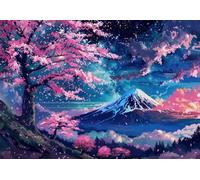 Peinture Numero Adulte Japon paysage DIY Peinture Acrylique pour Adultes Enfants, Paint by Numbers 20x30CM Facile Sur Toile Avec Peintures et Pinceaux pour Moderne Maison Décor (Sans Cadre) 318ly