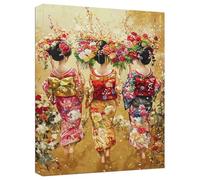 Peinture Numero Adulte Japon Peinture Numero Enfant Femelle DIY Figured'art Numero d'art Kit Creatif Adulte avec 3 Pinceaux Peintures Acryliques, Chambre Décoration, Cadeau Femme 90x135cm, Model36