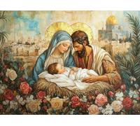 Peinture Numero Adulte Jésus Peinture Numéros Religion DIY Paint by Numbers for Enfants avec Peintures et Pinceaux, Activité Manuelle Adulte Kit, Tableau Decoration Murale 30x40 cm (sans Cadre) k-1188