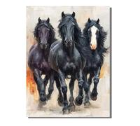Peinture Numero Adulte Kits Animal, Peinture par Numero Adultes ou Enfant Cheval, DIY Loisirs Créatifs d'art, avec Pinceaux et Acryliques, pour Décoration Maison Cadeau Femme 100x135cm KSWWK753