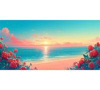 Peinture Numero Adulte La mer, Les plantes Peinture Par NuméRos Enfants, Kit Complet DIY Avec Toile, Peinture Acrylique & Pinceaux, Activité Manuelle Adulte, IdéAl Cadeau Femme 80x160cm U-136