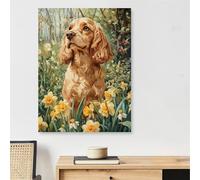 Peinture Numero Adulte Labrador, chien Coloriage Par Numero Adulte Activite Manuelle, 1Pack 50x70cm Toile + Peintures + 3 Size Pinceaux + Lmage de Référence, Decoration Chambre, Cadeau Femme,Model200