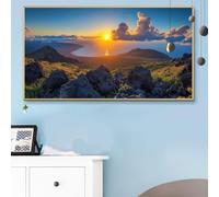 Peinture Numero Adulte Lac, Peinture par Numero Adulte Grande taille XXL 30x60 CM Complet Kit Bricolage Loisirs Créatifs Adultes Débutant avec Pinceaux, Décoration Halloween Coucher De Soleil Q6-35