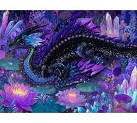 Peinture Numero Adulte, Le dragon violet Coloriage par Numéro, Acrylique d'art avec Pinceaux, Loisirs Adultes Débutants et Enfants, Activité Manuelle, décoration murale 20x30cm (Sans Cadre) E1039