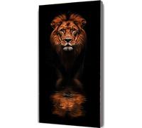 Peinture Numero Adulte Lion Peinture par Numero Enfant Animal, DIY Adulte Loisirs Créatifs Toile Peintures à l'huile Kits avec Cadre Acryliques Peintures et Pinceaux pour Femme Cadeaux 60x120cm LE-240