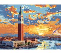 Peinture Numero Adulte Londres Peinture par Numero Adulte Coucher Soleil Paint by Numbers Activité Manuelle, Bricolage Coloriage Tableau a Peindre Kit Creatif for Tableau Decor Cadeau 50x40cm V-91