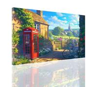 Peinture Numero Adulte Londres Peinture par Numero Enfants Débutants, Loisirs Créatifs Adultes DIY Numéro d'art Complet Kit avec Pinceaux Acrylique pour Décoration Murale, 60x80cm Paysage 2y-237