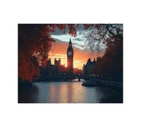 Peinture Numero Adulte Londres Toile Peinture par Numero Enfant Débutant avec Toile Coucher de soleil 30x40 cm Loisirs Créatifs Adultes Paint by Numbers pour Decoration Maison Cadeau Femme LZYH-5260