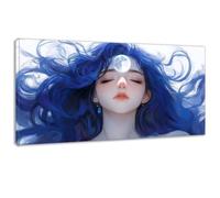 Peinture Numero Adulte Lune Fille, Peinture Numero Enfant, Activité Manuelle Adulte, avec Pinceaux et Acryliques, Débutants Bricolage Peintures Kits, Decoration Murale, Cadeau Femme 50x100cm 0z-790