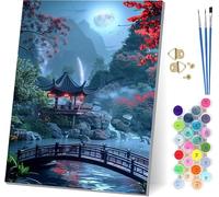 Peinture Numero Adulte Lune, Peinture Numero Architecture, DIY Activité Manuelle Adulte, Paint by Numbers for Adults Kits avec Pinceaux et Peintures, Pour Décoration Maison Cadeau 100x135cm 3-5272