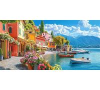 Peinture Numero Adulte maison, Paysage Peinture Par NuméRos Enfants, Kit Complet DIY Avec Toile, Peinture Acrylique & Pinceaux, Activité Manuelle Adulte La DéTente, IdéAl Cadeau Femme 80x160cm U-185