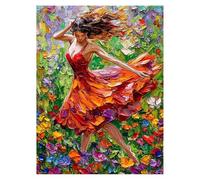 Peinture Numero Adulte Mer de fleurs, Toile Peinture Numero Enfant Débutants Femme, Canevas Kit Complet Adulte 55 x 40cm Avec Pinceaux et Acrylique,DIY Paint by Numbers pour Decoration Murale LSJ-2208