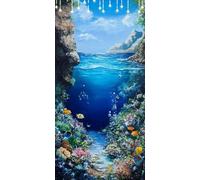 Peinture Numero Adulte Mer Paint by Numbers for Adults Poisson DIY Peinture Acrylique pour Enfants et Débutants 50X110cm avec Peintures et Pinceaux, Sans Cadre, Cadeau Décoration Halloween P0-173