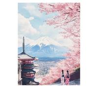 Peinture Numero Adulte Mont Fuji, Toile Peinture Numero Enfant Débutants Japon, Canevas Kit Complet Adulte 40 x 30 Cm Avec Pinceaux et Acrylique, DIY Paint by Numbers pour Decoration Murale LSJ-3478