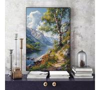 Peinture Numero Adulte Nature Peinture Numero Paysage Paint by Numbers Loisirs Créatifs Adultes Débutant avec Pinceau et Pigment Acrylique pour Decoration Chambre, Cadeau 20x30CM Sans Cadre -bby2506M1