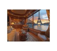 Peinture Numero Adulte Navire de croisière Toile Peinture par Numero Enfant Débutant avec Toile Seine 60 x 80 cm Loisirs Créatifs Adultes Paint by Numbers pour Decoration Maison Cadeau Femme LZYH-5977