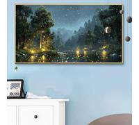 Peinture Numero Adulte Noël, Peinture par Numero Adulte Grande taille XXL 100x200 CM Complet Kit Bricolage Loisirs Créatifs Adultes Débutant, Chambre Décoration Halloween Lumière Des Étoiles Q6-875