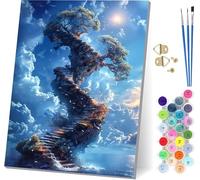 Peinture Numero Adulte Nuage, Peinture Numero Arbre, DIY Activité Manuelle Adulte, Paint by Numbers for Adults Kits avec Pinceaux et Peintures, Pour Décoration Maison, Cadeau Femme 30x40cm 3-8351