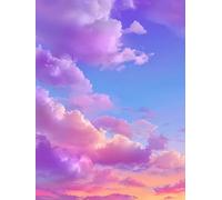 Peinture Numero Adulte, Nuage rose Coloriage par Numéro, Acrylique d'art avec Pinceaux, Loisirs Créatifs Adultes Débutants et Enfants, Activité Manuelle, décoration murale 70x90cm (Sans Cadre) E220