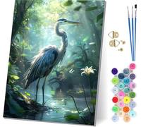 Peinture Numero Adulte Oiseau, Peinture Numero Fleur, DIY Activité Manuelle Adulte, Paint by Numbers for Adults Kits avec Pinceaux et Peintures, Pour Décoration Maison, Cadeau Femme 70x95cm 6-1949