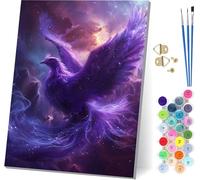 Peinture Numero Adulte Oiseau, Peinture Numero PsychéDéLique, DIY Activité Manuelle Adulte, Paint by Numbers for Adults Kits avec Pinceaux et Peintures, Pour Décoration Maison Cadeau 40x50cm K-9208