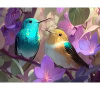 Peinture Numero Adulte, Oiseaux mignons Coloriage par Numéro, Acrylique d'art avec Pinceaux, Loisirs Adultes Débutants et Enfants, Activité Manuelle, décoration murale 30x40cm (Sans Cadre) E494