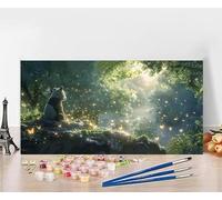 Peinture Numero Adulte Panda Peinture Numero Enfant Papillon Painting by Numbers, DIY Loisir Creatif Adulte Couleur Canevas Travaux Manuels, Décoration Murale Cadeau Femme Sans Cadre 80x160cm B-C760