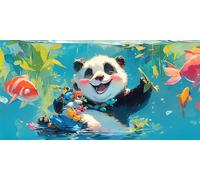 Peinture Numero Adulte Panda, poisson Peinture Par NuméRos Enfants, Kit Complet DIY Avec Toile, Peinture Acrylique & Pinceaux, Activité Manuelle Adulte La DéTente, IdéAl Cadeau Femme 70x140cm U-902
