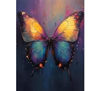 Peinture Numero Adulte Papillon Peinture Numéro Animal Activite Manuelle Adulte Canevas Kit Complet Paint by Numbers DIY Canevas Painting Creatif pour Decora, Cadeau Femme 30x40cm Sans Cadre 6-790T