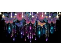 Peinture Numero Adulte Papillon Peinture Numero Enfant Diamant DIY Kits de Peinture au Numéro 80X100cm avec Pinceaux et Acryliques, Sans Cadre, Activité Manuelle Adulte, Décoration Halloween L6-1459